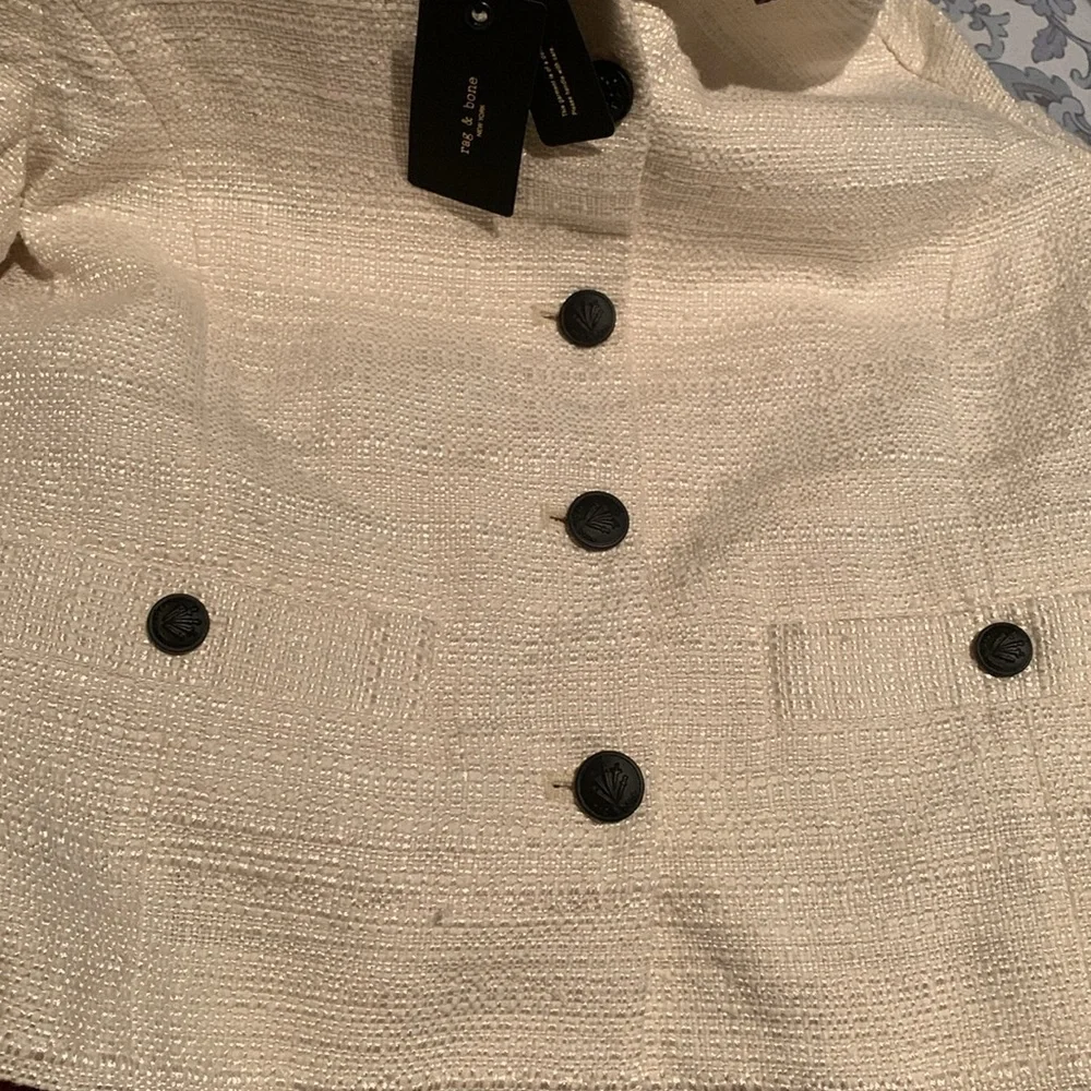 rag & bone AMAYA BLAZER Crop Jacket size 8
Color Ivory - Picture 8 of 10